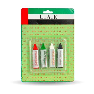 Face Paint Pencil Set – 6-Piece Non-Toxic & Washable Face and Body Paint Crayons for Kids and Adults, Easy to Apply and Remove, Ideal for UAE National Day, Parties & Festivals (23.5×14×4 cm, 298 g)